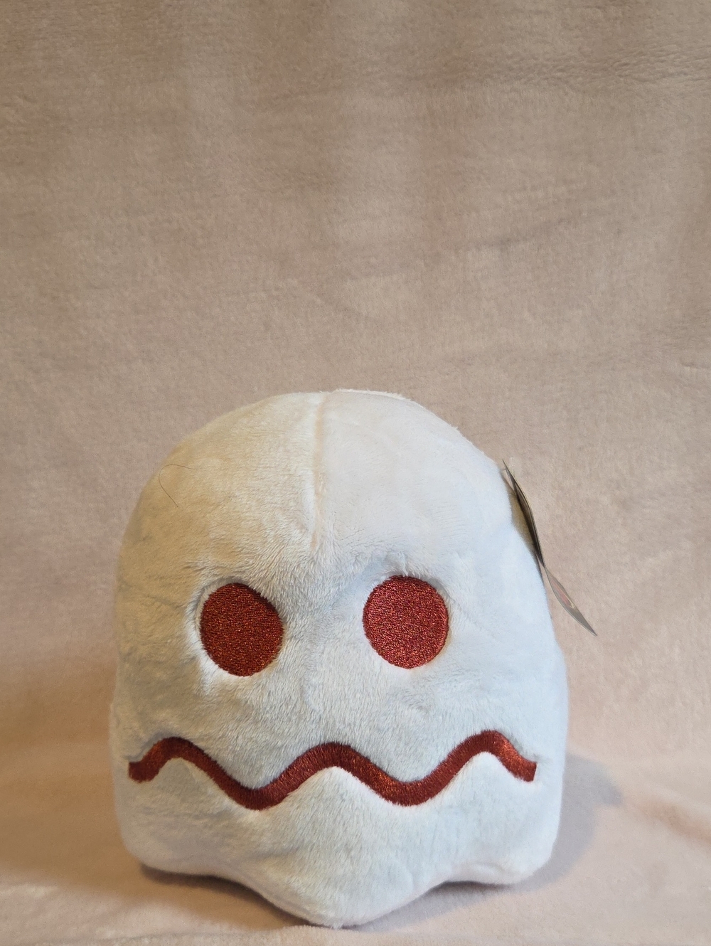 White Pac-man Scared Ghost Plush Toy